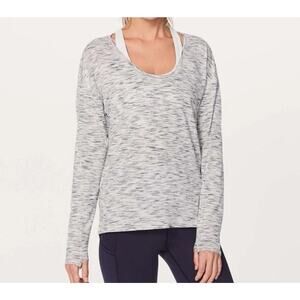 Lululemon Meant to Move Long Sleeve Heathered Gray Size 10 Excellent Condition